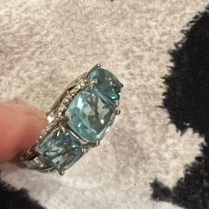 Sterling Sliver Quartz & Topaz Ring
